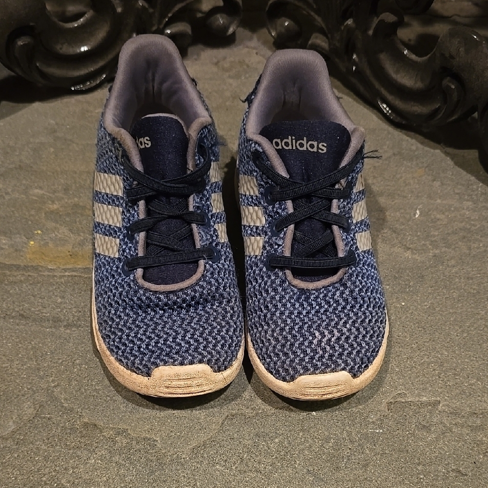 Adidas Blue Sneakers with Classic Stripes and Breathable Design
